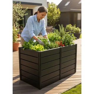 KHW Hochbeet Demeter XXL 158 x 82 x 92 cm Anthrazit