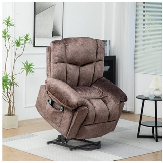 Ulife TV-Sessel Elektrisch Relaxsessel mit Aufstehhilfe und Liegefunktion braun