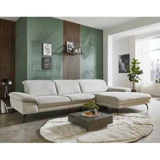 Ecksofa Couch rechts MP-IN22025 Polyester Cyber ecru mit Sitztiefenverstellung