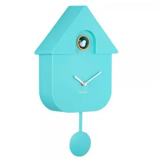 Karlsson Uhr Wanduhr Modern Cuckoo Türkis Blau
