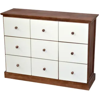 moebel-direkt-online Kommode Ella II 80 x 25 x 60 cm Nussbaum / Cremeweiß