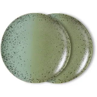 HKLiving - 70's Teller, Ø 27,5 cm, fleck (2er-Set)