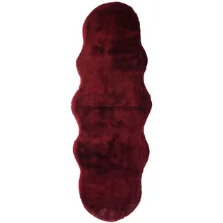 Ambia Home Kunstfell, Bordeaux, Fell, Tierform, 60x180 cm, Bsci, Oeko-Tex® Standard 100, pflegeleicht, Teppiche & Böden, Teppiche, Fellteppiche