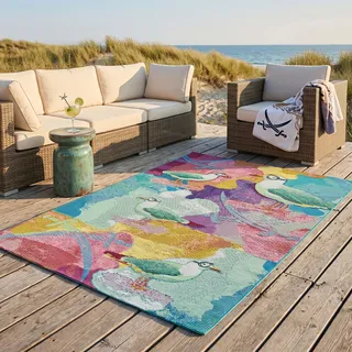 Sansibar Rantum Beach SA-022 Outdoor-Teppich 130 x 190 cm Bunt