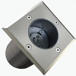 max K O M F O R T Bodeneinbaustrahler eckig IP67 Edelstahl | Bodenstrahler für Außen GU10-Fassung Durchschleifbar | Belastbar bis 510kg | Terrasse & Einfahrt 820B