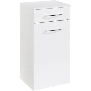 Unterschrank WELLTIME "Florida", weiß, B:40cm H:79cm T:35cm, Holzwerkstoff, MDF, Schränke, Unterschrank, Breite 40 cm, mit Softclose und Türdämpfern und Softclose-Funktion