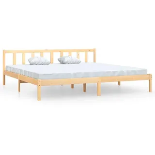 vidaXL Massivholzbett 180 x 200 cm Braun
