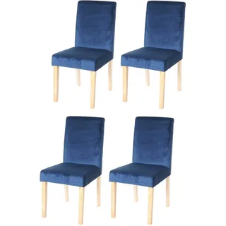 MCW Esszimmerstuhl Littau Samt petrol-blau 4er Set