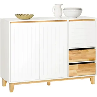SoBuy Sideboard Küchenschrank Kommode Buffet Schuhschrank TV-Schrank FSB75-WN