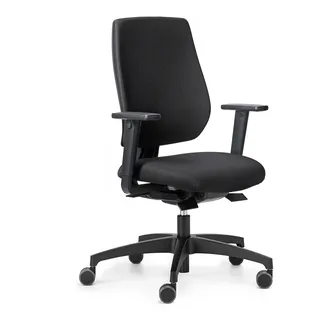 Dauphin Speed-o Comfort, ergonomischer Bürostuhl für das Homeoffice, höhenverstellbare Armlehnen, automatische Gewichtsanpassung (schwarz | schwarz)