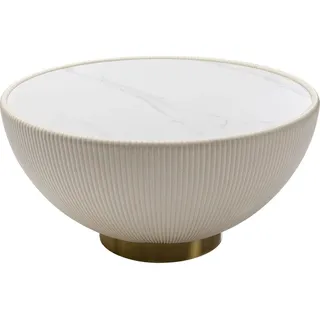 Kare DESIGN Couchtisch Endless Vegas 87130 Lederoptik Weiß