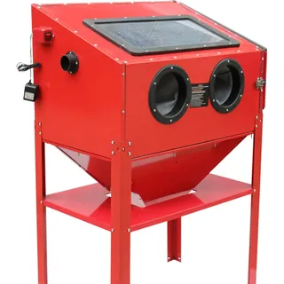 Varan Motors - NESB-16D Sandstrahlkabine, Sandstrahler, Profi Sandstrahlkabine mit Sicherheitshandschuhen 220 Liter inkl. Zubehör
