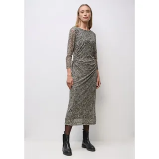 STREET ONE Meshkleid Midikleid Leo-Muster Beige 42