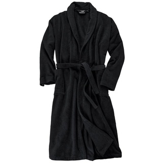 ABRAXAS Herrenbademantel Übergröße Abraxas Bademantel Walkfrottier schwarz, Baumwolle, Schalkragen schwarz 4XL