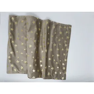 Tischläufer Taupe goldenen Sterne Läufer Weihnachtsdekoration 40 x 180 cm NEU!