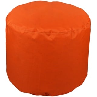 Kinzler S-10118/09 Sitzhocker rund, ca. Ø50 x H40 cm, Outdoor & Indoor, Sitzsack in vielen verschiedenen Farben, wasserabweisender Hocker, orange