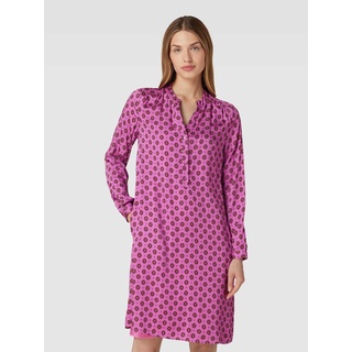 Blusenkleid aus Viskose mit Allover-Muster, Pink, 40