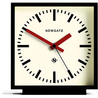 NEWGATE® Amp Silent Sweep Kaminuhr – 'No Tick' – eine Moderne Kaminuhr – Uhren für Wohnzimmer – Bürouhr – Schreibtischuhr – Kaminuhren – Bahnhofszifferblatt (Rot)