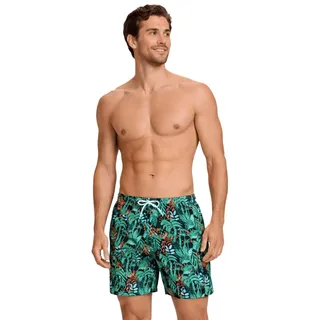 bugatti® - Herren Badeshorts/Badehose mit Blumenmuster, floral in grün, Marineblau, schwarz oder türkis - XXL