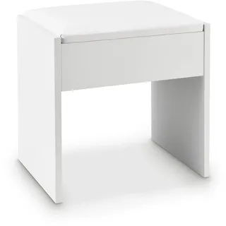 Juskys Hocker Melly Holz Weiß