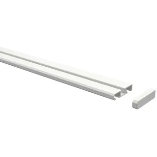 Interdeco Gardinenschiene 1-läufig Ø 0 mm 180 cm Weiß