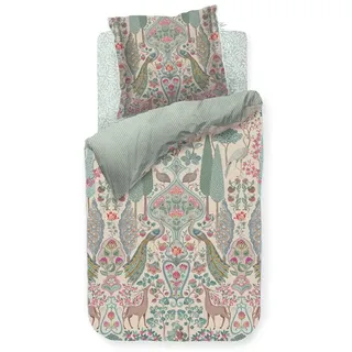 Pip Studio Perkal-Bettwäsche-Garnitur Pavoni Farbe Off-White Größe 155x220