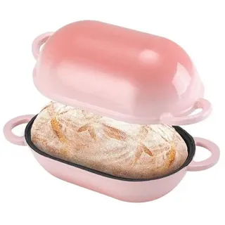 Gusseisen Brotbackform mit Deckel 2,75L Farbverlauf Rosa