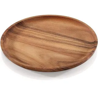 Holztisch aus Acacia-Holz - Natur - Rund - 305 cm - Weiß
