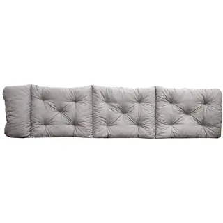 Ambiente Home Deckchair Auflage für Liege, grau, ca 195 x 49 x 8 cm, Polsterauflage, Kissen