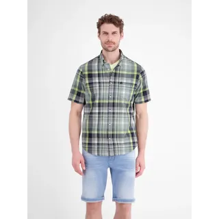 Lerros Sportliches Kurzarmhemd kariert Blau XXL