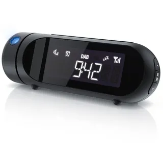 CSL - DAB Plus Radio - Radiowecker mit Projektion, Küchenradio digital, FM und DAB/DAB + Radio mit je 20 Speicherplätzen, 16 Lautstärkestufen, Wecker, 4 Helligkeitsstufen, Projektionswecker