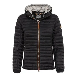 CAMEL ACTIVE Damen leichte Steppjacke mit Abnehmbarer Kapuze Schwarz, womenswear-36 - 36