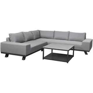 CLEMENTO Bordeaux Garten Lounge-Set Aluminium inkl. Kaffeetisch Createxx - Anthrazit