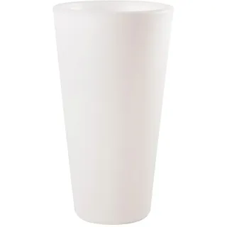8 seasons Design Shining Classic Pot L, LED Pflanzkübel 39 x 70 cm (weiß), mit Farbwechsler (15 Farben), inkl. Leuchtmittel, beleuchteter Pflanzkübel für innen + außen, Blumenkübel