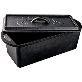 Dutch Oven Kastenform aus Gusseisen inkl. Deckel 3 l Kochen Backen Grillen