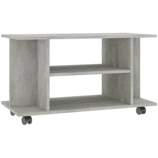 vidaXL TV Schrank mit Rollen Lowboard Fernsehtisch TV Möbel Board Tisch Fernsehschrank Sideboard HiFi-Schrank Betongrau 80x40x40cm Holzwerkstoff