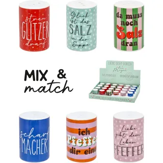 Salz-/Pfefferstreuer MIX&MATCH (BHT 4x6x4 cm) - BHT 4x6x4 cm