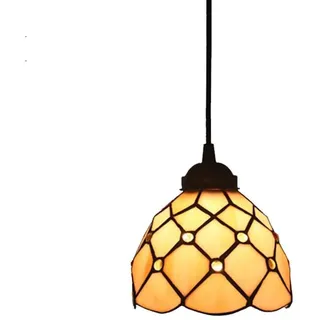 Esszimmer Hängelampe Vintage Pendelleuchte Im Tiffany-Stil,Antik E27 Esstisch Pendellampe Glas Design Küchenlampen Wohnzimmerlampe Hängeleuchte Schlafzimmer Loft Cafe Bar Dekoration (φ20cm)