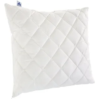 Irisette Kopfkissen Kissen Maila mit Kapok, Füllung: 100 % Polyester – (Hohlfaserkugeln), Seitenschläfer, Bauchschläfer, Rückenschläfer weiß 80 cm x 80 cm