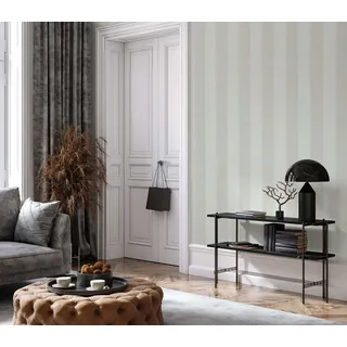 Marburg Vliestapete Blockstreifen Textilstruktur Grau Creme Glitzer 34412 Shades Iconic
