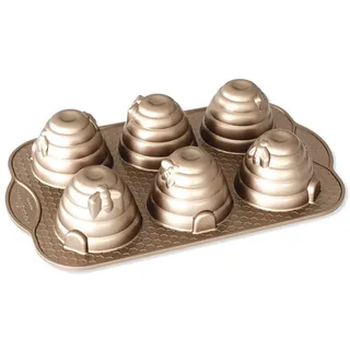 Nordic Ware 90777 Beehive Törtchen Pfanne, Aluminium, Gold