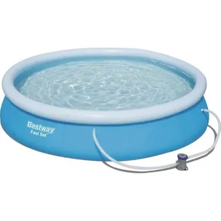 BESTWAY Fast Set Aufstellpool ⌀ 366 x 76 cm Blau inkl. Filterpumpe