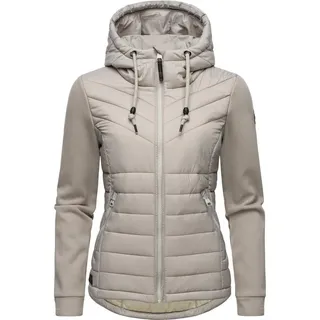 Ragwear Outdoorjacke Sandrra Steppjacke aus modernem Materialmix mit Kapuze braun S (36)