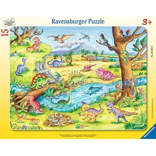 Ravensburger Die kleinen Dinosaurier 15 Teile Rahmenpuzzle