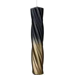 Wiedemann Kerzen Kerzen Elegant Twist Schwarz-Gold 300 x Ø 60 mm, 1 Stück