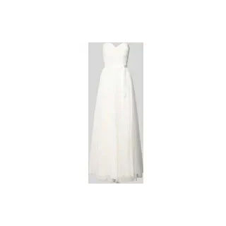 Brautkleid mit abnehmbarer Satinschleife, Offwhite, 36