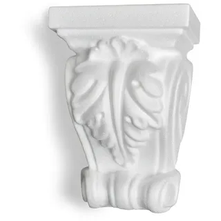 Decosa Wandtattoo Konsole klein EPS Deko Stuck Element für die Wand - 2 Stück (2 St), inkl. Tesa Powerstrips weiß