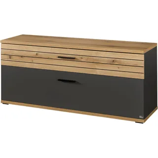 Set One by Musterring Quincy TV-Lowboard 120,00x53,00x40,00 Grau Kunststoff/Metall/PVC/MDF/Melamin/Holzwerkstoff