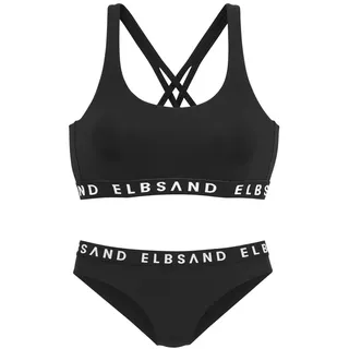 ELBSAND Bustier-Bikini Damen schwarz Gr.40 Cup C/D