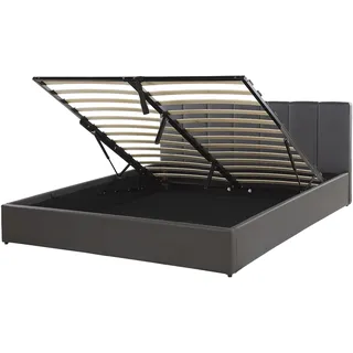 Beliani Dreux 160 x 200 cm Dunkelgrau
